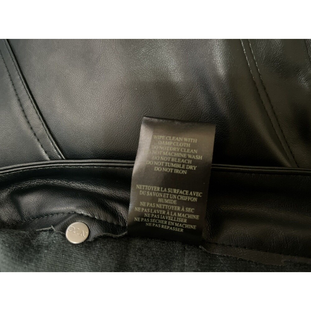 BLANK NYC womens The Baxter Faux Leather Pants size 24W Dark Green 27" inseam - Picture 9 of 9